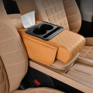Car Center Console Storage Box, Car Center Console Heightening Pad, Multifunctional Car Center Console Storage Box for Cup, Phone, Tissue, Car Console Organizer