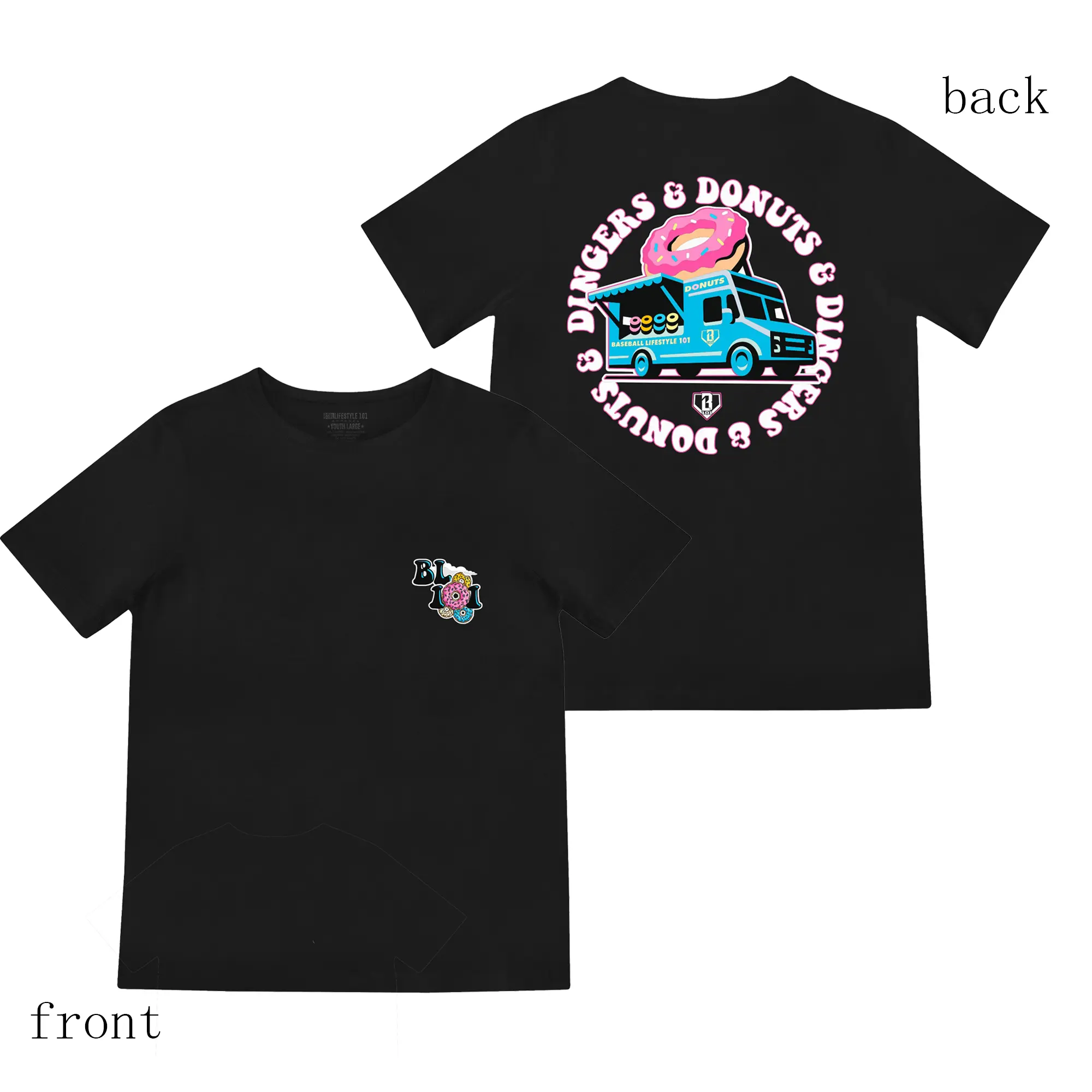 Men's Short-Sleeve Lightweight Sports Tshirt, Donut Truck Graphic Tees, Short Sleeves for Airflow, Less Bulk Lightweight Tee for Hiking/Light Outdoor Activities
