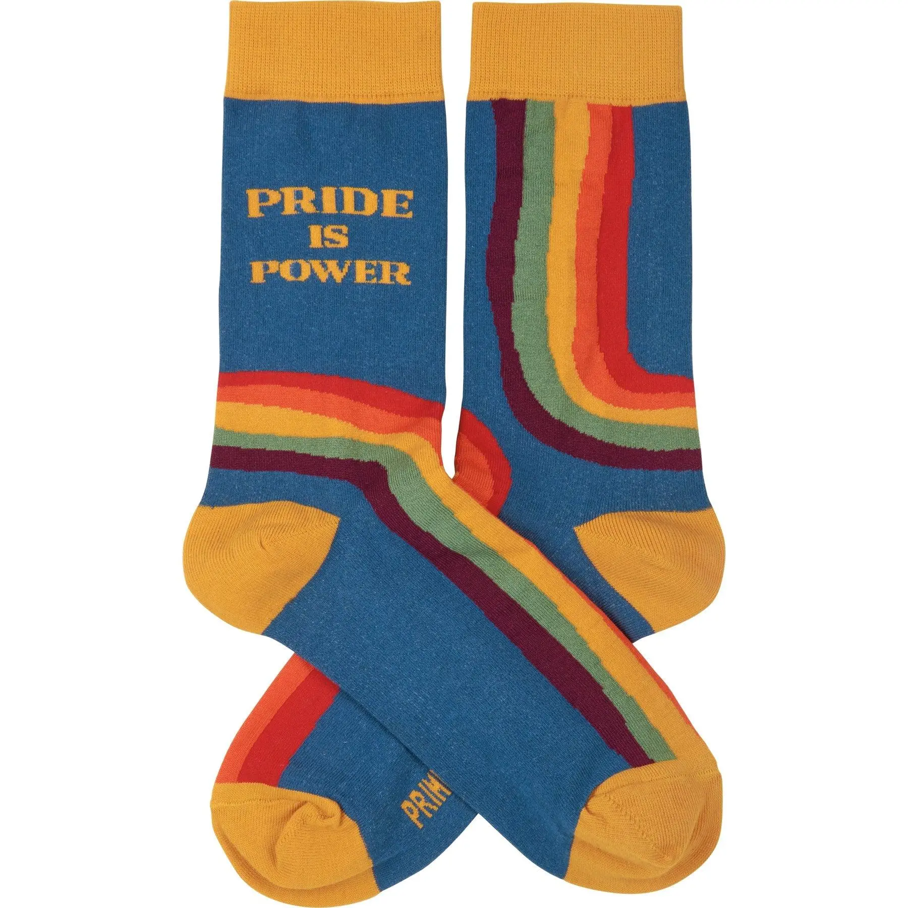 Pride Is Power Retro Socks | Rainbow LGBTQ Unisex