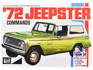 Skill 2 Model Kit 1972 Jeep Jeepster Commando 1/25 Scale Model by AMT
