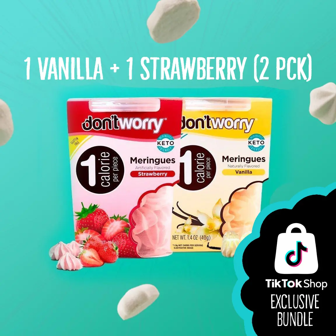 1 Vanilla + 1 Strawberry (2 pck)