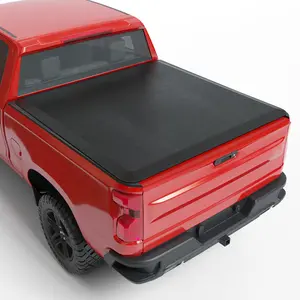 GARVEE Soft Quad Fold Truck Bed Tonneau Cover Compatible with 2014-2019 Chevy Silverado and GMC Sierra 1500, 2015-2019 Silverado/Sierra 2500HD 3500HD Fleetside 6.6ft Bed, Including 2019 Legacy & LD Models