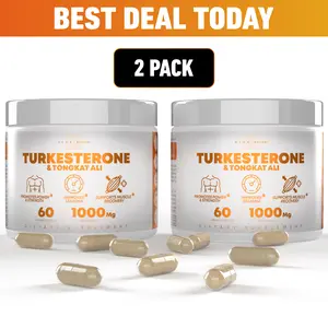 Peak Revival-X Turkesterone & Tongkat Ali 2-Pack – 1000mg per Serving – Testosterone, Strength & Energy Support – 120 Vegan Capsules Each – Non-GMO & Gluten-Free