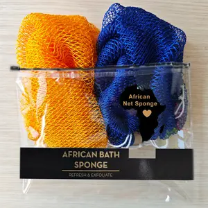 2 PCS Authentic African Exfoliating Net Bath Sponge