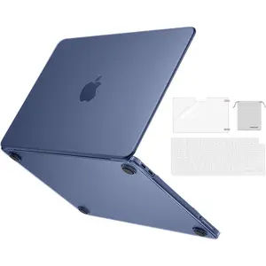 MOSISO Compatible with MacBook Neo Case 13 inch 2026 Release Model A3404, Precision-Matched to Laptop Color, 4 in 1 Kit Ultra-Thin Crack&Fingerprint Resistant Protective Hard Shell Cover, Indigo Clear