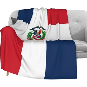 Dominican Republic flag fleece blanket, sofa chair sofa super soft lightweight blanket, Dominican children and adults' comfortable bed blanket