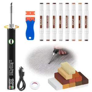 Wood Floor Repair Kit - Laminate, Vinyl & Furniture Fix, Heat Pen with Display, Wax Melting Tool