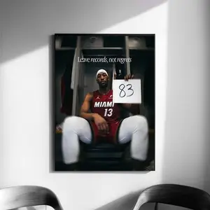 Bam Adebayo Poster, 83, Miami Poster, Sport gift NO FRAMED