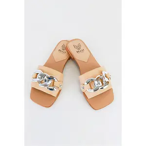 BEAST Lena Buckle Sandle - Open Toe Summer Sandals for Women with Pu Material & Buckle Closure - Walking Shoes