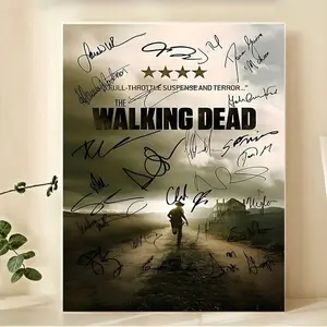 1pc Walking Dead TV Series Canvas Print Poster,  Art Decor Classic Modern Landscape Theme, Waterproof Indoor Wall Hanging Decor For Living Room, Bedroom, Home Office, Dining Room,