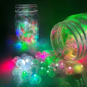 50pcs Mini LED Balloon Lights Set, 9 Colors Round Paper Lanterns, Long Battery Life, Party Decorations for Birthday, Christmas, Halloween