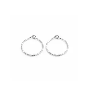 Sterling Silver Hammered Small Hoop Earrings