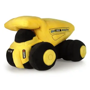 UH Kids  14 in. Komatsu HD605 Dumper Truck Soft Plush, Yellow