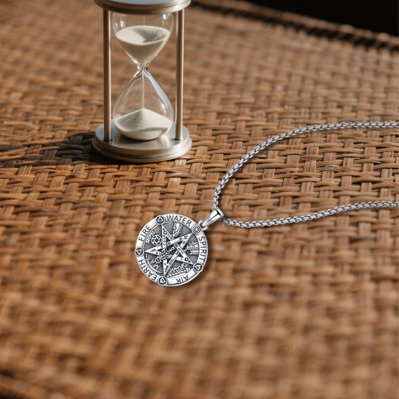 Sebina S925 Tetragrammaton Necklace Tetragrammaton De Plata 925 Pentagram Pentacle Pendant Witchcraft Wiccan Pagan Jewelry Amulet Necklace Gifts for Her Him Men Women Sebina S925 Tetragrammaton Necklace Tetragrammaton De Plata 925 Pentagram Pentacle Pendant Witchcraft Wiccan Pagan Jewelry Amulet Necklace Gifts for Her Him Men Women