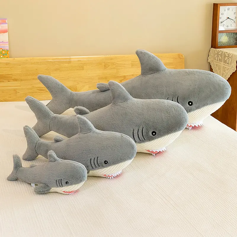 Shark Pillow Whale Pillow Sleeping Doll Soothing Doll Bedroom Super Soft Leg Clamp Pillow Male and Female Birthday Gifts