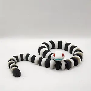 Beetlejuice Color Snake | 3D Printed Articulating Figurine Great Gift and Desk Figure