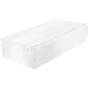 Silk Satin Pillowcase for Cube Shape Pillow (ONLY Pillowcase), 24x12x5.5 Inch Luxurious Smooth Pillow Cover with Hidden Zip, Soft Breathable Pillow Protector for Side Sleeper, White