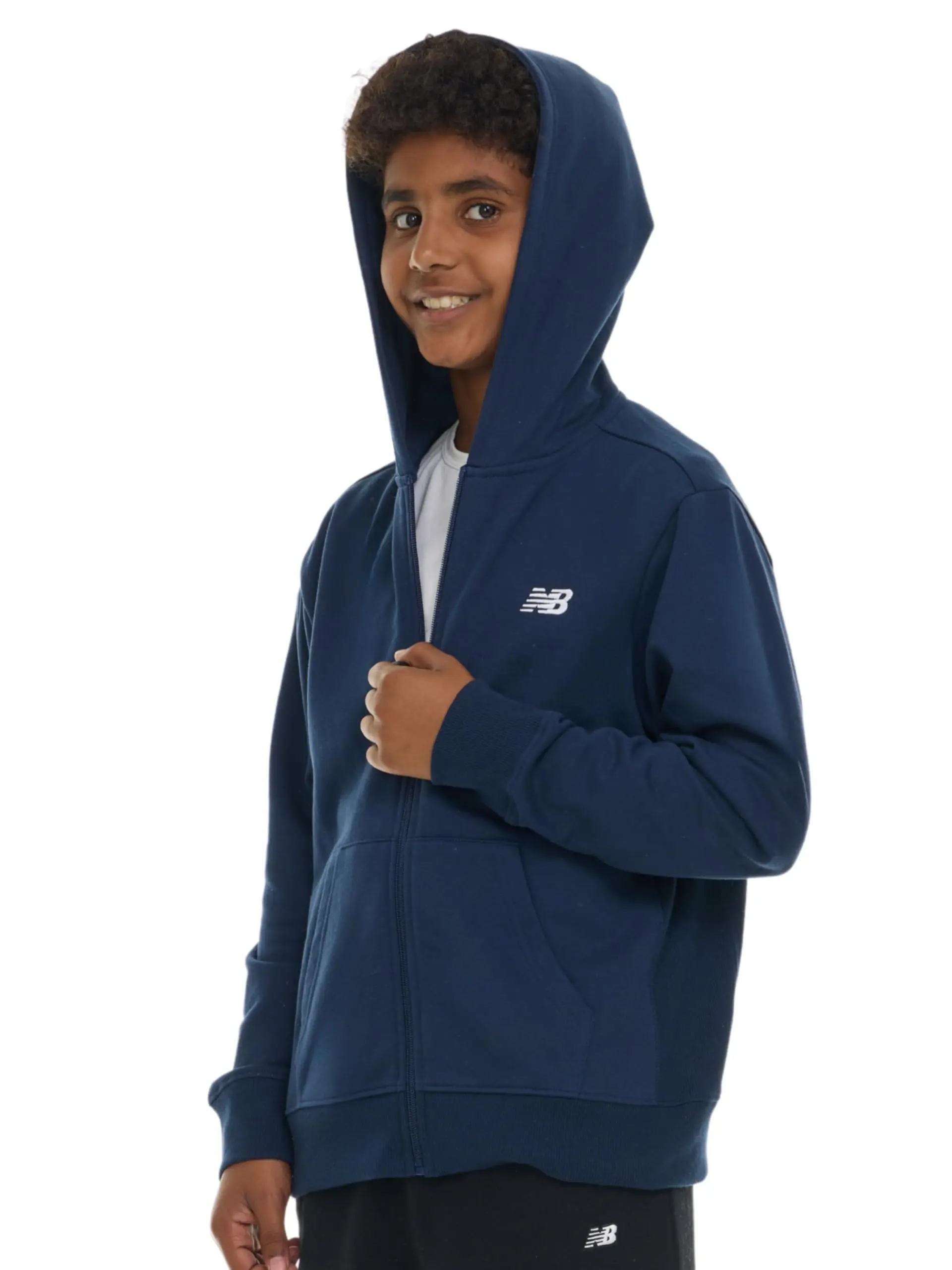 New Balance Boys Zip Hoodie Charcoal Heather