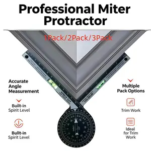 360° Rotating Angle Finder for Woodworking, High Precision Protractor for Table Saw, Baseboard Cutting, Home Renovation Tools, Measuring Ruler