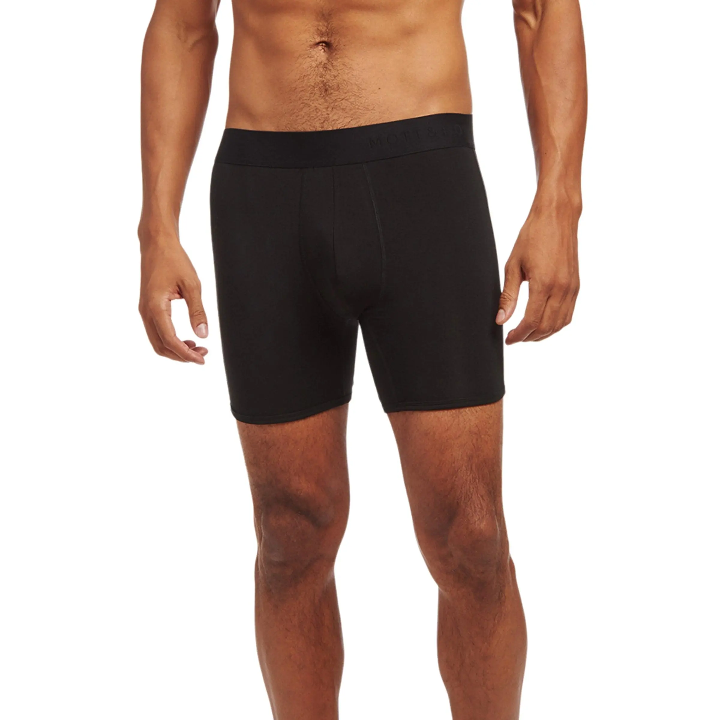Mott & Bow Men's Second Skin Boxer Briefs - Silky, Minimalist Menswear Underwear with Modal-Spandex Fabric, 0 Tags, Hang Dry, Sweat-Wicking, Anti-Chafe Support Pouch, Zero Tags