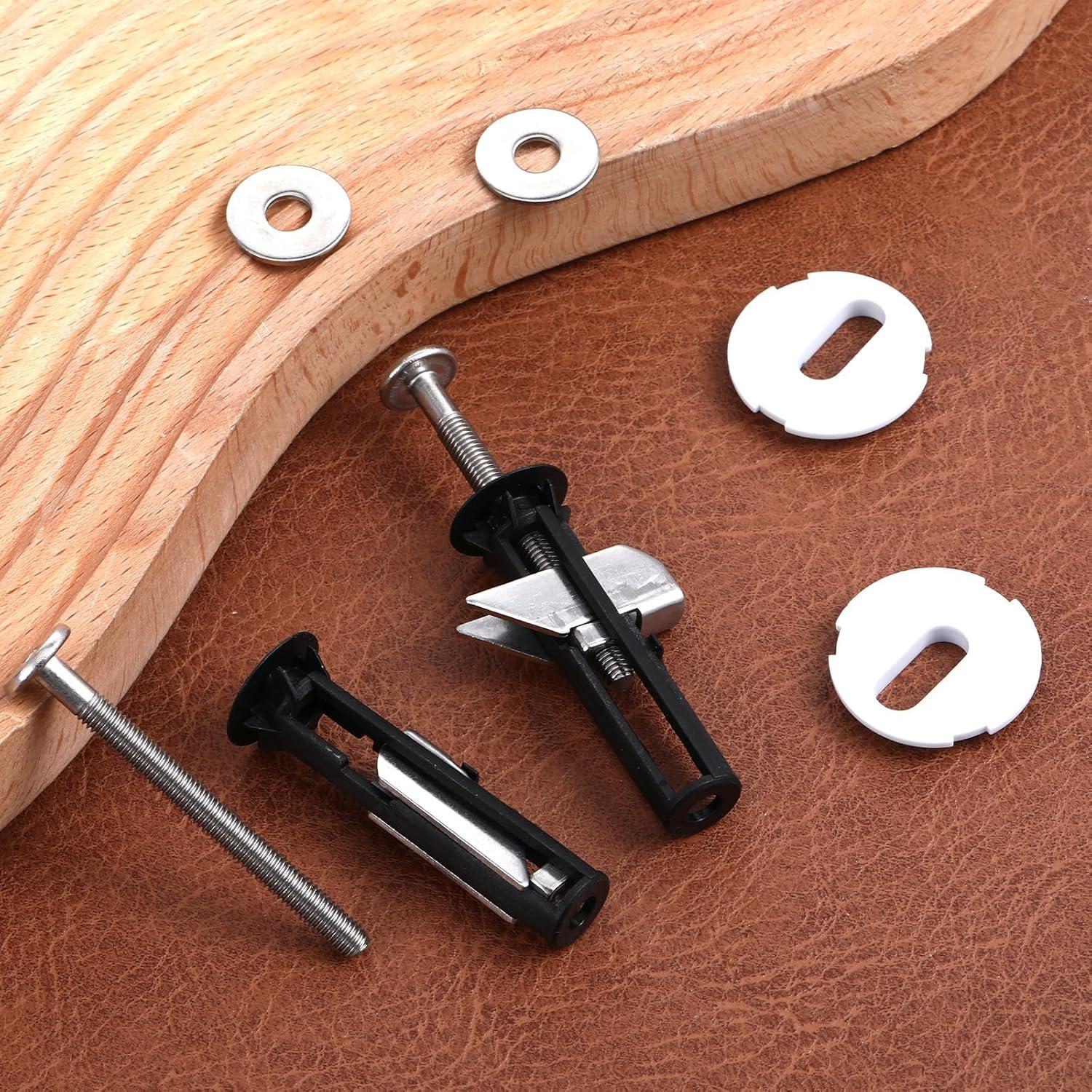 bogoeooa Universal Toilet Seat Bolt Kit Screws Quick Release Easy Install Toilet Seat Replacement Parts Toilet Cover Maintenance Fixing Accessories, Universal for Top Mount