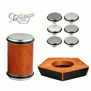 Manual Rolling Knife Sharpener Kit, Multi-Functional Rolling Knife Sharpener Kit with Diamond Stone, Wooden, Kitchenware, Knife Sharpening with Diamonds for Steel of Any Hardness, Kitchen knife Sharpener with Degree Magnetic Angle Gifts