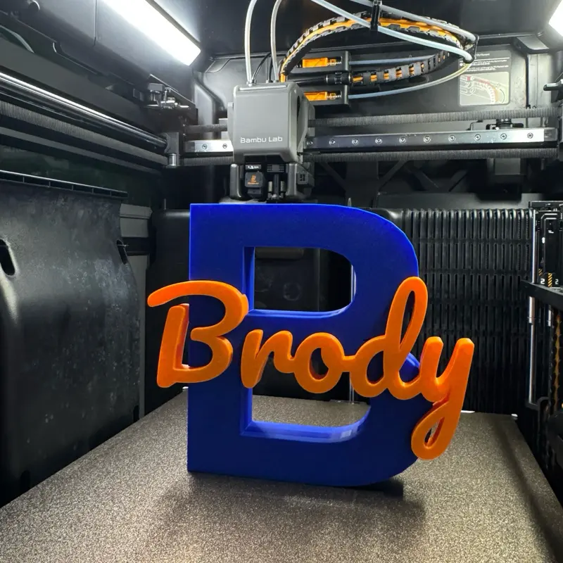 Custom 3D Printed Name Sign - Pick Your Colors