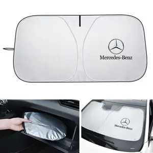 Car Sunshade Windshield Sun Shade Visor Cover UV Protection Shield Foldable Accessory for Mercedes Benz A35 E63 G63 G350d GLK GLS S63 W108 W124 W204 W205 W213