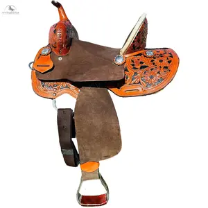 Resistance Youth/Pony Hard Seat And Floral Tool Barrel Saddle - 10 12 13 Inch