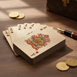 Champagne Rose Pink Waterproof Diamond Card Set, Luxurious Durable Flexible Poker Deck for Game Night, Christmas Party Gifts