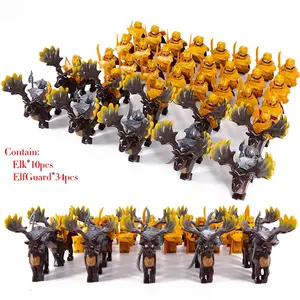 8pcs/lot The Elves Soldier Orcs Army Figures LOTR Armor Guard Warrior Archer Medieval Knights  Building Blocks Bricks toys gifts