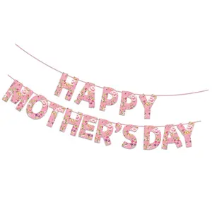 Happy Mother's Day Flag Mothers Party Decoration Bunting for Women