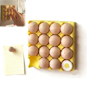3D Printed Egg Tray Refrigerator Magnets Set, Simulation Egg-Shaped Fridge Magnet Stickers, Cute Food Refrigerator Magnets Decorative, Removable Magnetic Eggs for Notes & Photos