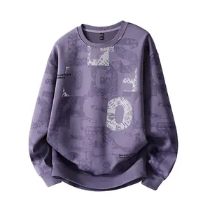Men's Oversized Raglan Letter Print Sweatshirt, Stylish Trendy Comfortable Pullover, Versatile Fashion for Men, Casual Wear S-5XL
