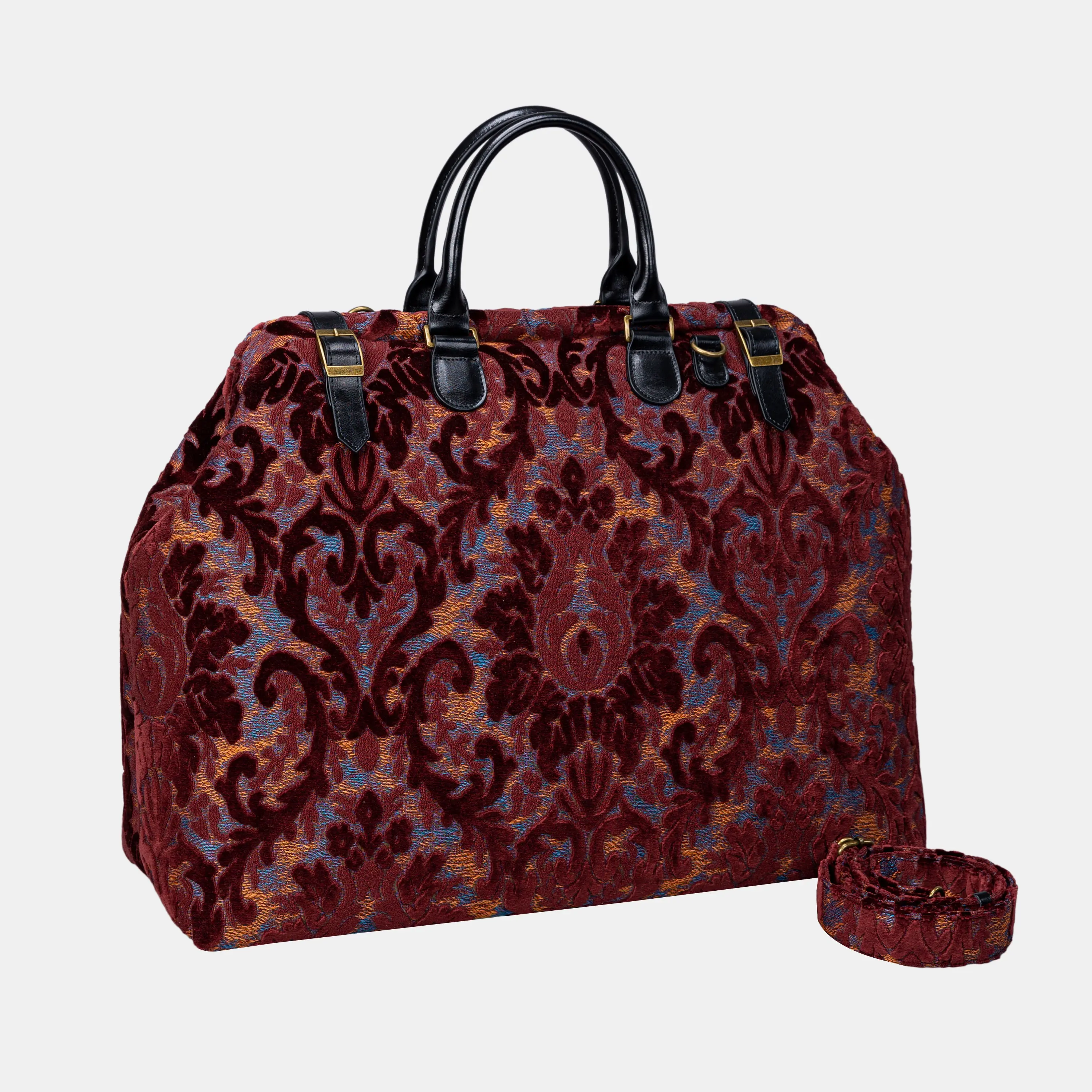 Burnout Velvet Wine Men's Carpetbag