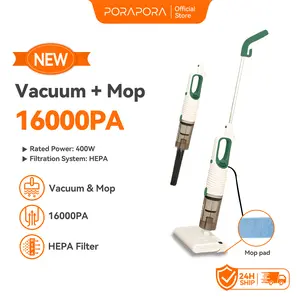 [NewYearSale] PORAPORA 400W Corded Stick Vacuum 16KPa Suction 3-in-1 Lightweight Upright Vacuum with Mop & 10 Attachments for Hard Floor Pet Hair Home Cleaning