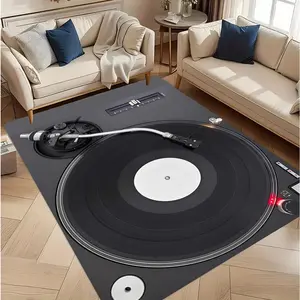 Record Design Carpet Retro Music Equipment Home Decoration Living Room Studio Carpet Mat Home Decoration