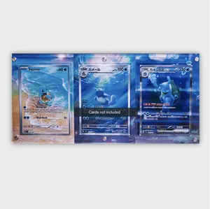 Squirtle Wartortle Blastoise ex Extended Art Acrylic Holder for Pokemon Cards