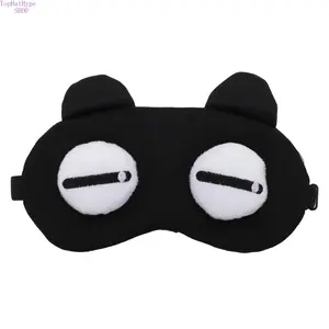 Cute Cartoon Eyes Soft Sleep Eye Mask, Ultra Soft Light-Blocking Eye Shade Cover for Sleeping, Travel & Meditation, Comfortable Blindfold for Night Rest, Home Office Nap & Relaxation Essentials