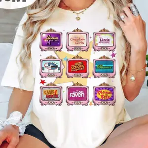 Retro TV Channel Movie Television T-Shirt, Family Matching Shirt, TV Channel High School Musical Hannah Montana Shirt