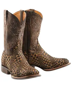 Tin Haul Men's Men'S Dream Weaver Bronc Rider Western Boot Broad Square Toe - 14-020-0077-0475 Ta