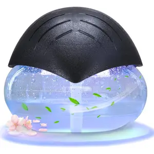 Air Freshener（Black） - for Home, Bedroom, Office and Warehouse - Essential Oil Aroma Diffuser with LED Color Night Light and Soothing Water Flow Sound - for Pets and Smokers.