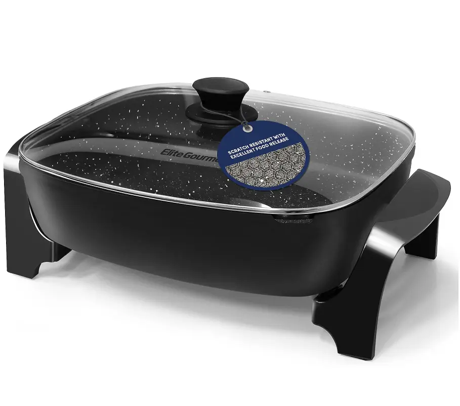 10 Qt. Jumbo Electric Skillet w/sy-Pour Spout - NEW