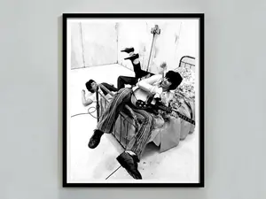Rolling Stones Concert Poster, Black and White, Vintage Print, Music Poster, Printable Retro Wall Art, 1970s, Home Decor