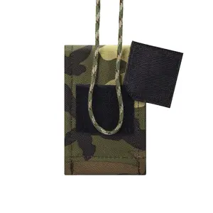 Camouflage whistle storage bag can hold 6 whistle reeds, magnetic flap backpack