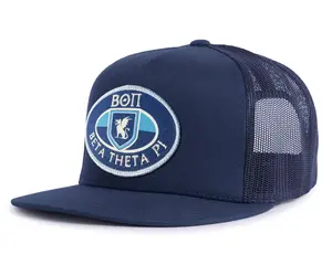 BETA THETA PI 5-Panel Flat Frat Hat Navy