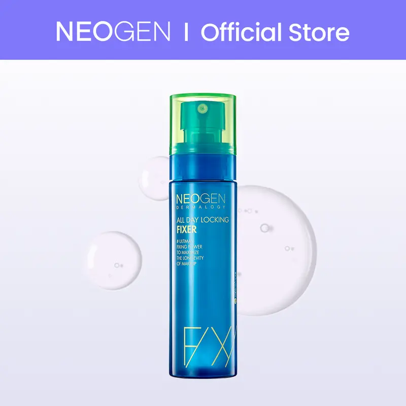 [NEOGEN] All-Day Locking Fixer 80ml | Dewy Setting Spray for Makeup | Long-Lasting Glow Fixer Mist | Alcohol-Free Hydrating Setting Mist | Korean Makeup