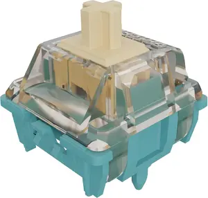 GATERON Dual-Rail Lunar Probe Keyboard Switches, Linear RGB LED 5 Pin Factory Pre-lubed 45gf Key Switches Compatible for MX Mechanical Keyboard(35PCS)