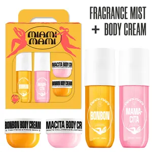 4-Piece Set, MIAMI MAMI Body&Hair Fragrance Mist &Body Cream Gift Box, 4 Different Scent, Long-lasting Perfume, Ideal For Dating, Daily Life, Parties, Gift Giving, 3.4 Fl Oz Perfume, 1.06 Fl Oz Body Cream