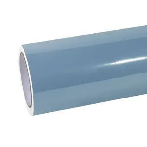 Ravoony Plus Glossy Finish Meisen Blue Car Vinyl Wrap, Automotive Exterior Car Sticker Accessory